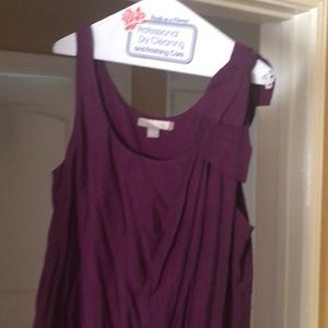 Deep burgundy mid length dress